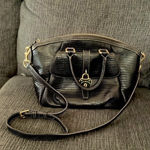 Dooney Bourke embossed leather lizard satchel